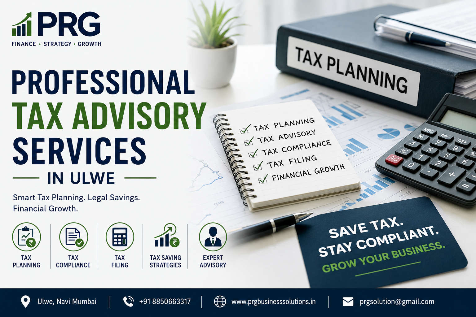 Professional Tax Advisory Services in Ulwe, Tax Consultant in Ulwe, PRG Business Solutions